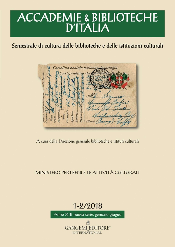 Accademie & Biblioteche d'Italia 1-2/2018 - Librerie.coop Accademie & Biblioteche d'Italia 1-2/2018 - Librerie.coop