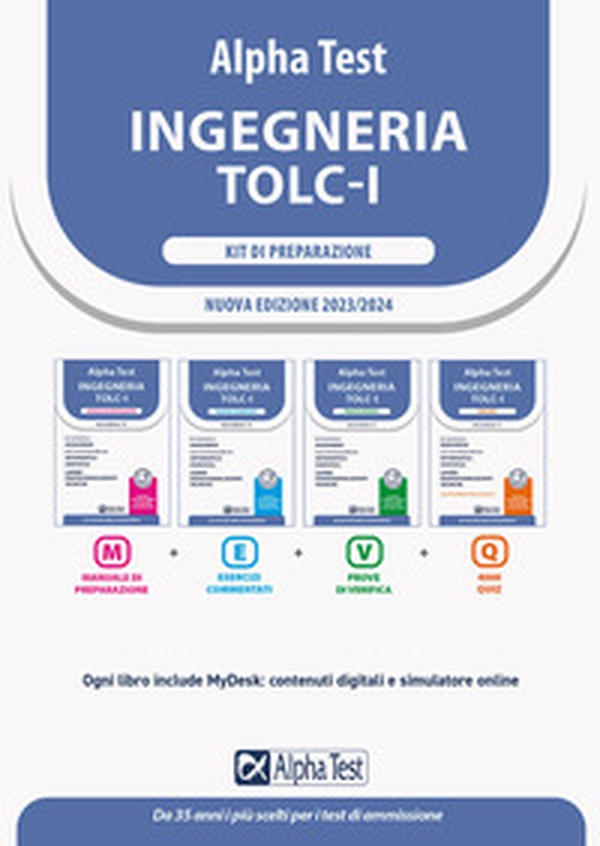 Alpha Test. Ingegneria. TOLC-I. Kit di preparazione. Per l'ammissione a Ingegneria, Informatica e Statistica - Librerie.coop Alpha Test. Ingegneria. TOLC-I. Kit di preparazione. Per l'ammissione a Ingegneria, Informatica e Statistica - Librerie.coop