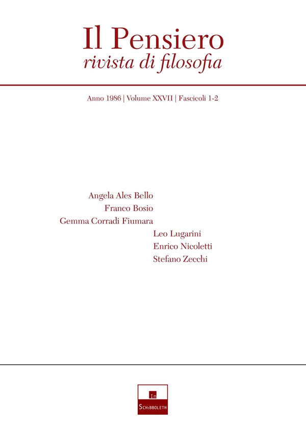 Il Pensiero (1986/1-2) - Librerie.coop Il Pensiero (1986/1-2) - Librerie.coop