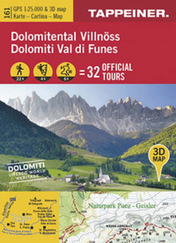 Dolomiti Val di Funes. Cartina topografica. Carta panoramica 3D - Librerie.coop Dolomiti Val di Funes. Cartina topografica. Carta panoramica 3D - Librerie.coop