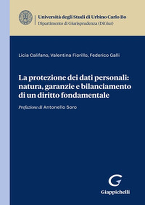 La protezione dei dati personali: natura, garanzie e bilanciamento di un diritto fondamentale - Librerie.coop La protezione dei dati personali: natura, garanzie e bilanciamento di un diritto fondamentale - Librerie.coop