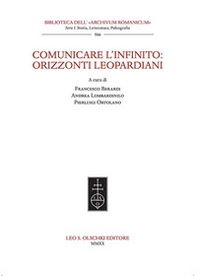 Comunicare l'infinito: orizzonti leopardiani - Librerie.coop Comunicare l'infinito: orizzonti leopardiani - Librerie.coop