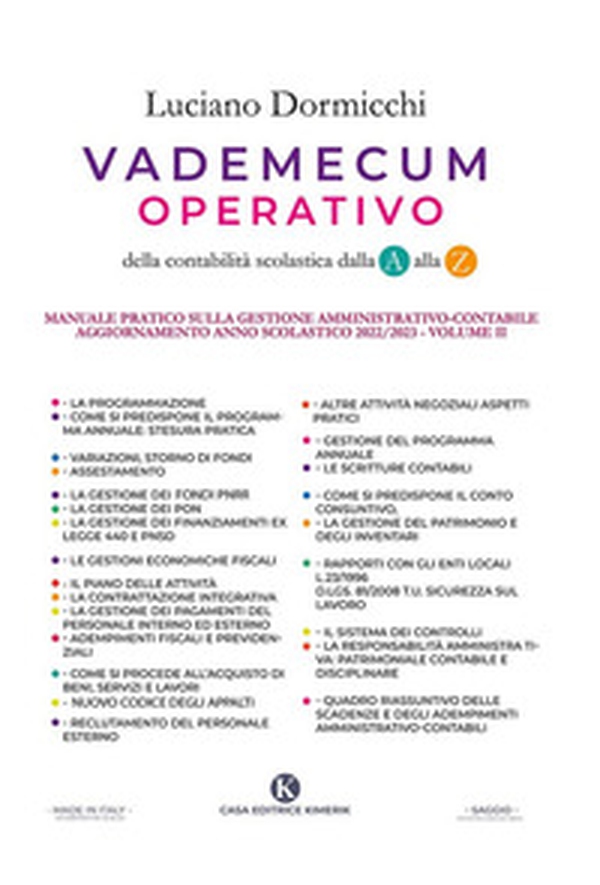 Vademecum operativo della contabilità scolastica dalla A alla Z - Librerie.coop Vademecum operativo della contabilità scolastica dalla A alla Z - Librerie.coop
