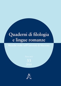 Quaderni di filologia e lingue romanze. Ricerche svolte nell'Università di Macerata (2018) - Librerie.coop