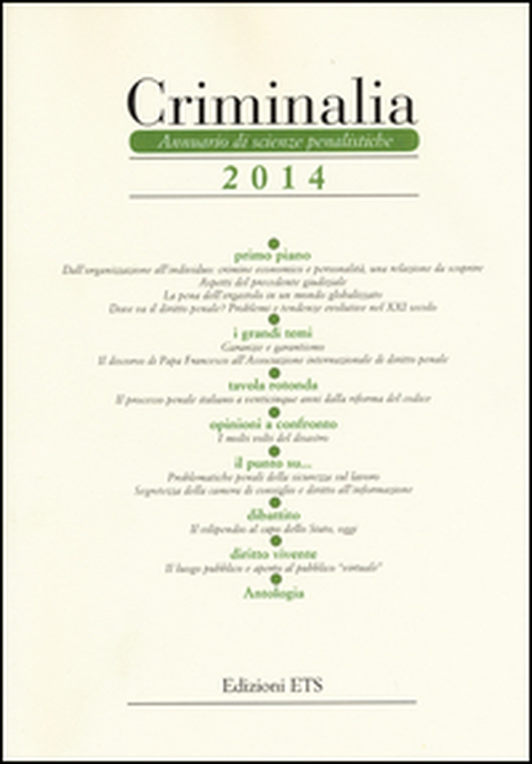 Criminalia. Annuario di scienze penalistiche - Librerie.coop Criminalia. Annuario di scienze penalistiche - Librerie.coop
