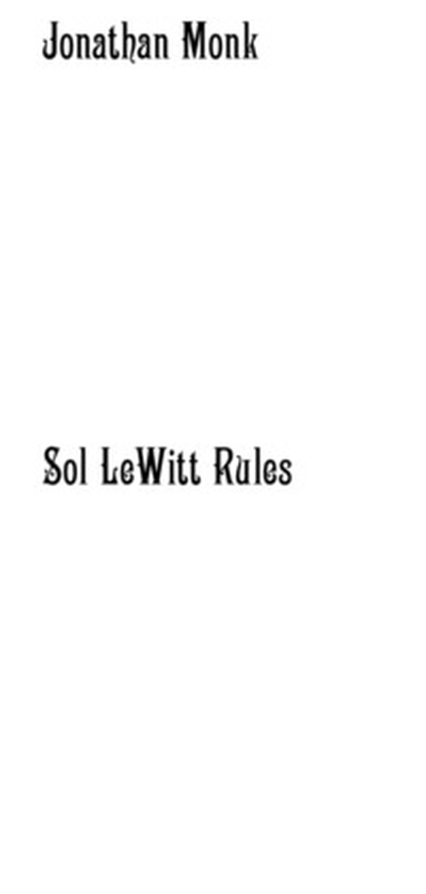 Sol LeWitt rules - Librerie.coop Sol LeWitt rules - Librerie.coop