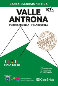 Valle Antrona. Pizzo d'Andolla, Villadossola. Carta escursionistica 1:25.000 - Librerie.coop