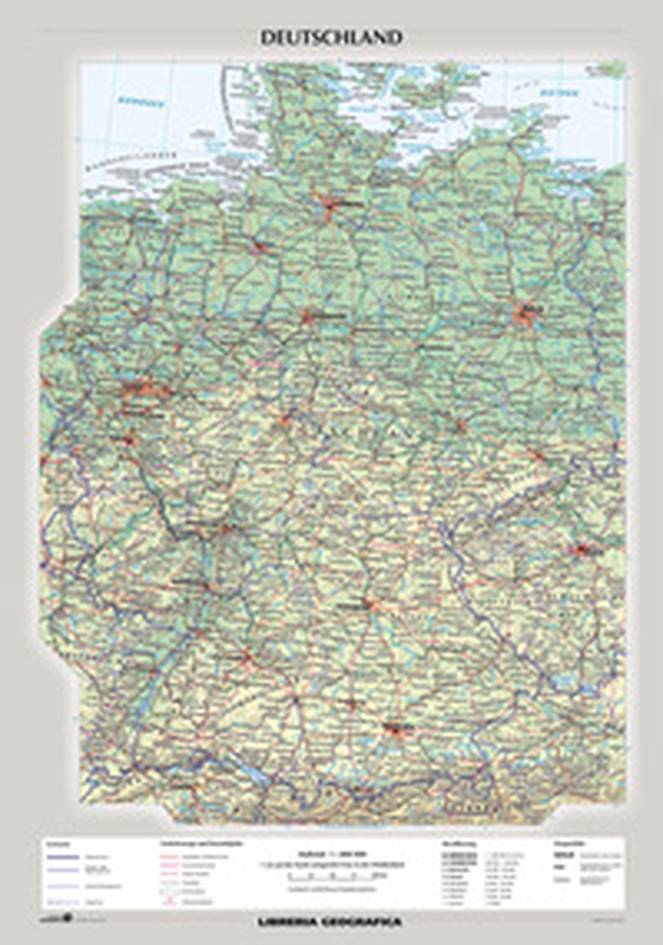 Deutschland. Carta murale geografica. Scala 1 : 800 000 - Librerie.coop Deutschland. Carta murale geografica. Scala 1 : 800 000 - Librerie.coop