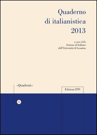 Quaderno di italianistica 2013 - Librerie.coop