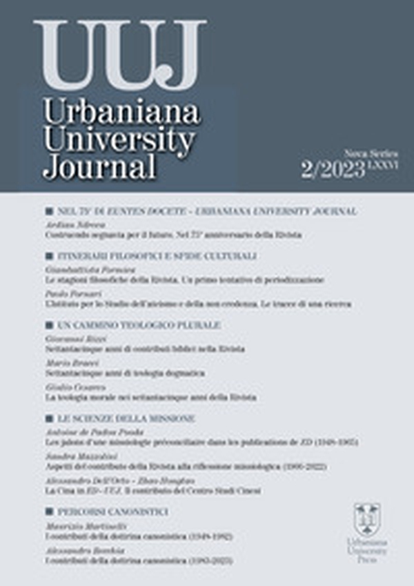 Urbaniana University Journal - Vol. 2 - Librerie.coop Urbaniana University Journal - Vol. 2 - Librerie.coop