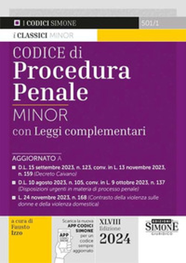 Codice di procedura penale con leggi complementari. Ediz. minor - Librerie.coop Codice di procedura penale con leggi complementari. Ediz. minor - Librerie.coop