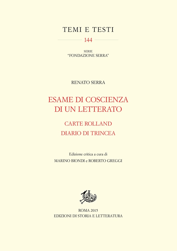 Esame di coscienza di un letterato Carte Rolland. Diario di trincea. Edizione critica - Librerie.coop Esame di coscienza di un letterato Carte Rolland. Diario di trincea. Edizione critica - Librerie.coop