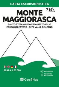 Monte Maggiorasca. Carta Escursionistica: Santo Stefano D'Aveto, Rezzoaglio, Parco dell'Aveto, Alta Valle del Ceno 1:25.000 - Librerie.coop