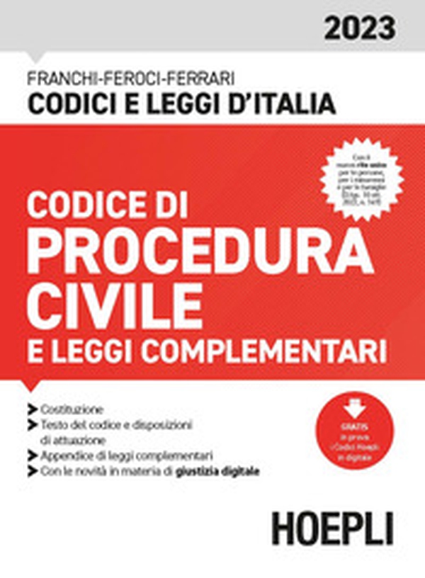 Codice di procedura civile e leggi complementari 2023 - Librerie.coop Codice di procedura civile e leggi complementari 2023 - Librerie.coop