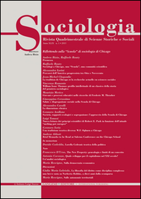 Sociologia. Rivista quadrimestrale di scienze storiche e sociali - Vol. 1 - Librerie.coop Sociologia. Rivista quadrimestrale di scienze storiche e sociali - Vol. 1 - Librerie.coop