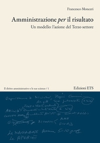 Amministrazione per il risultato. Un modello: l'azione del Terzo settore - Librerie.coop Amministrazione per il risultato. Un modello: l'azione del Terzo settore - Librerie.coop