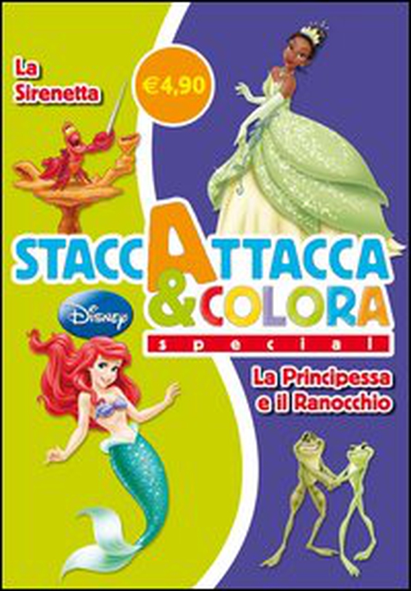 La Sirenetta-La Principessa e il Ranocchio. Staccattacca e colora special. Con adesivi - Librerie.coop La Sirenetta-La Principessa e il Ranocchio. Staccattacca e colora special. Con adesivi - Librerie.coop