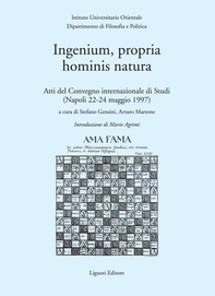 Ingenium propria hominis natura - Librerie.coop Ingenium propria hominis natura - Librerie.coop