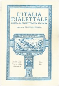 L'Italia dialettale. Rivista di dialettologia italiana - Vol. 75 - Librerie.coop