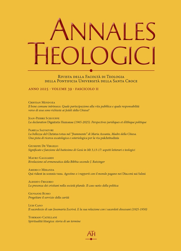 Annales Theologici 39 2 (2025) - Librerie.coop