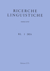 Ricerche linguistiche. Nuova serie - Vol. 1 - Librerie.coop