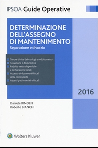 Determinazione dell'assegno di mantenimento. Separazione e divorzio - Librerie.coop