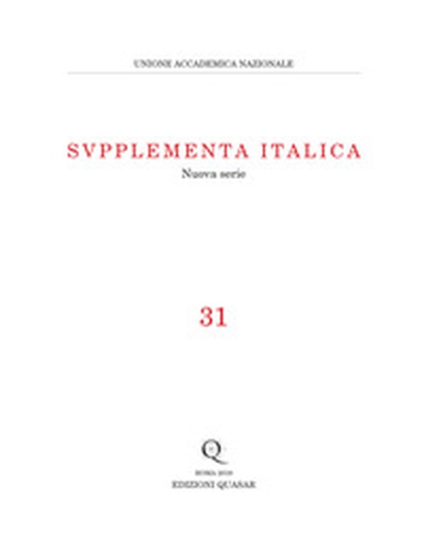 Supplementa Italica. Nuova serie - Librerie.coop Supplementa Italica. Nuova serie - Librerie.coop