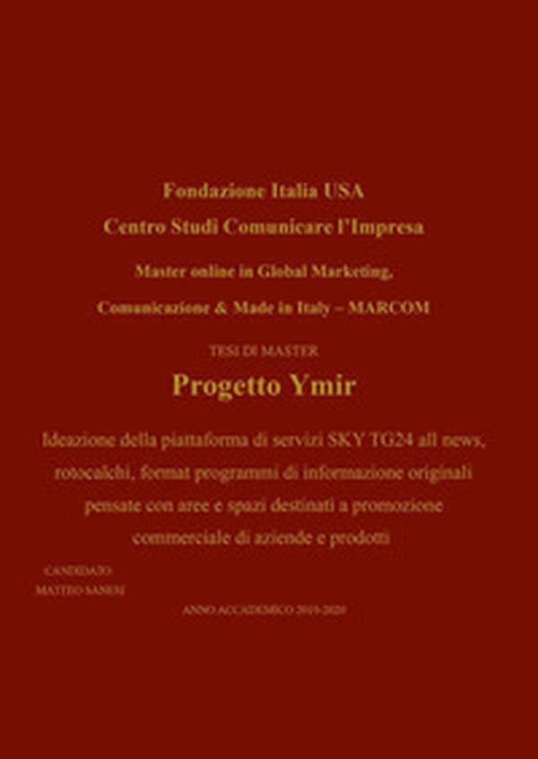 Progetto Ymir. MARCOM - Librerie.coop Progetto Ymir. MARCOM - Librerie.coop