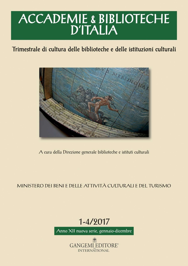 Accademie & Biblioteche d'Italia 1-4/2017 - Librerie.coop Accademie & Biblioteche d'Italia 1-4/2017 - Librerie.coop
