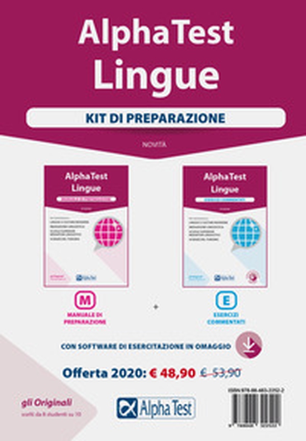 Alpha Test. Lingue. Per l'ammissione a lingue e culture moderne, mediazione linguistica, scuole superiori mediatori linguistici, scienze del turismo. Kit di preparazione: Manuale di preparazione-Esercizi commentati - Librerie.coop Alpha Test. Lingue. Per l'ammissione a lingue e culture moderne, mediazione linguistica, scuole superiori mediatori linguistici, scienze del turismo. Kit di preparazione: Manuale di preparazione-Esercizi commentati - Librerie.coop