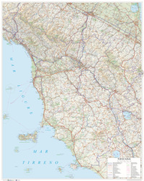 Toscana. Carta stradale della regione 1:250.000 (carta murale plastificata stesa cm 86x108) - Librerie.coop Toscana. Carta stradale della regione 1:250.000 (carta murale plastificata stesa cm 86x108) - Librerie.coop