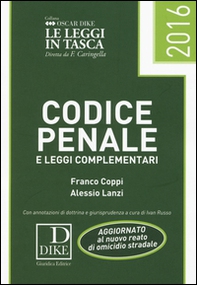 Codice penale e leggi complementari 2016 - Librerie.coop