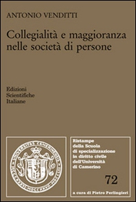 Collegialità e maggioranza nelle società di persone - Librerie.coop