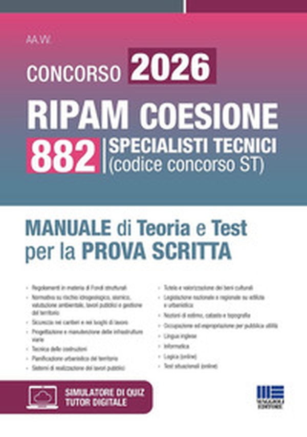 Concorso 2026 RIPAM coesione. 882 specialisti tecnici. Manuale di teoria e test per la prova scritta - Librerie.coop