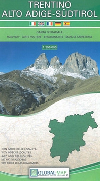 Trentino Alto Adige. Carta stradale della regione 1:250.000 - Librerie.coop