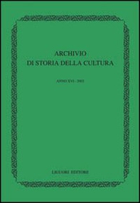 Archivio di storia della cultura (2003) - Librerie.coop