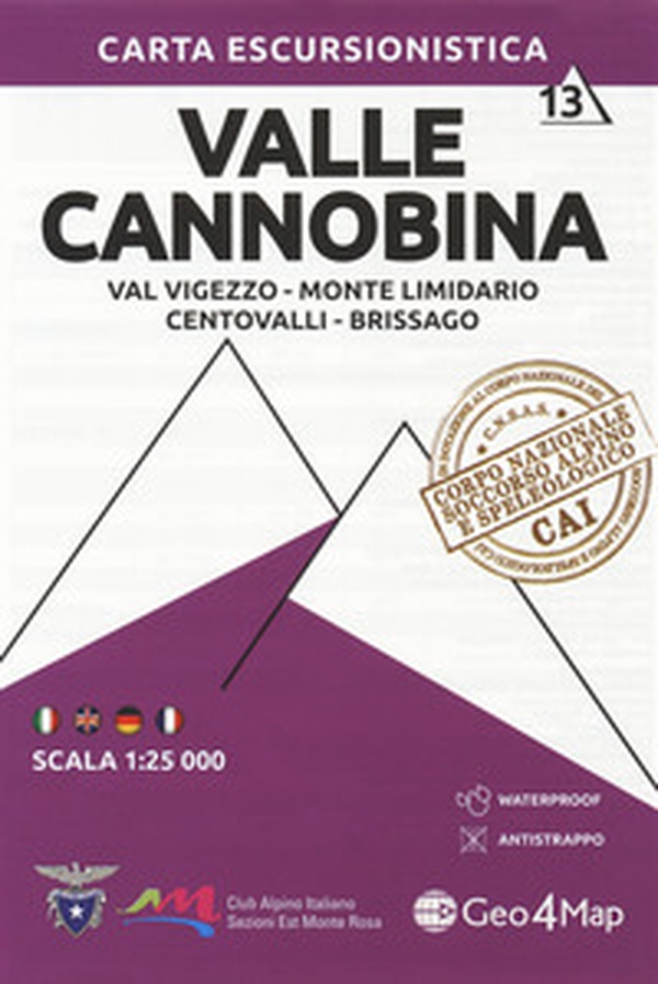 Carta escursionistica Valle Cannobina. Scala 1:25.000. Ediz. italiana, inglese, tedesca e francese - Librerie.coop Carta escursionistica Valle Cannobina. Scala 1:25.000. Ediz. italiana, inglese, tedesca e francese - Librerie.coop