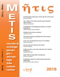 Metis. Ricerche di sociologia, psicologia e antropologia della comunicazione - Librerie.coop