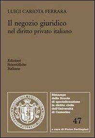 Il negozio giuridico nel diritto privato italiano - Librerie.coop