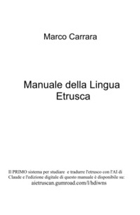Manuale della lingua etrusca - Librerie.coop