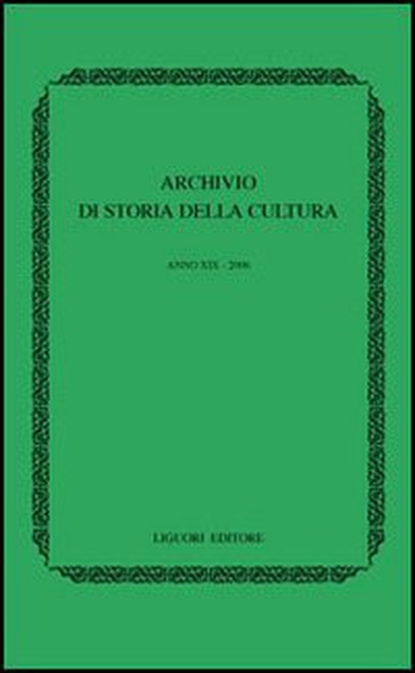 Archivio di storia della cultura (2006) - Librerie.coop Archivio di storia della cultura (2006) - Librerie.coop