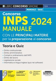 Concorso INPS 2024. Manuale con le principali materie per la preparazione al concorso. Teoria e quiz - Librerie.coop Concorso INPS 2024. Manuale con le principali materie per la preparazione al concorso. Teoria e quiz - Librerie.coop