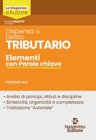 Dispensa di diritto tributario. Elementi con parole chiave - Librerie.coop Dispensa di diritto tributario. Elementi con parole chiave - Librerie.coop