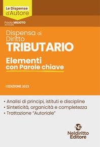 Dispensa di diritto tributario. Elementi con parole chiave - Librerie.coop