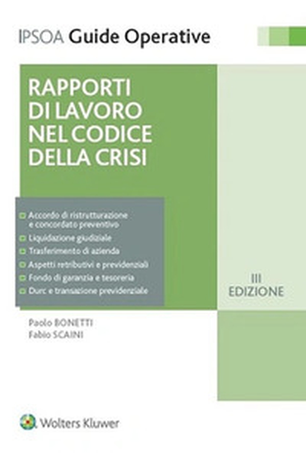 Rapporto di lavoro nel codice della crisi - Librerie.coop Rapporto di lavoro nel codice della crisi - Librerie.coop