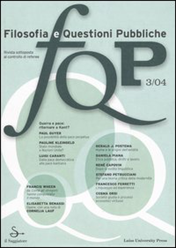 FQP. Filosofia e questioni pubbliche - Vol. 3 - Librerie.coop FQP. Filosofia e questioni pubbliche - Vol. 3 - Librerie.coop