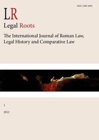 LR. Legal roots. The international journal of roman law, legal history and comparative law - Vol. 1 - Librerie.coop