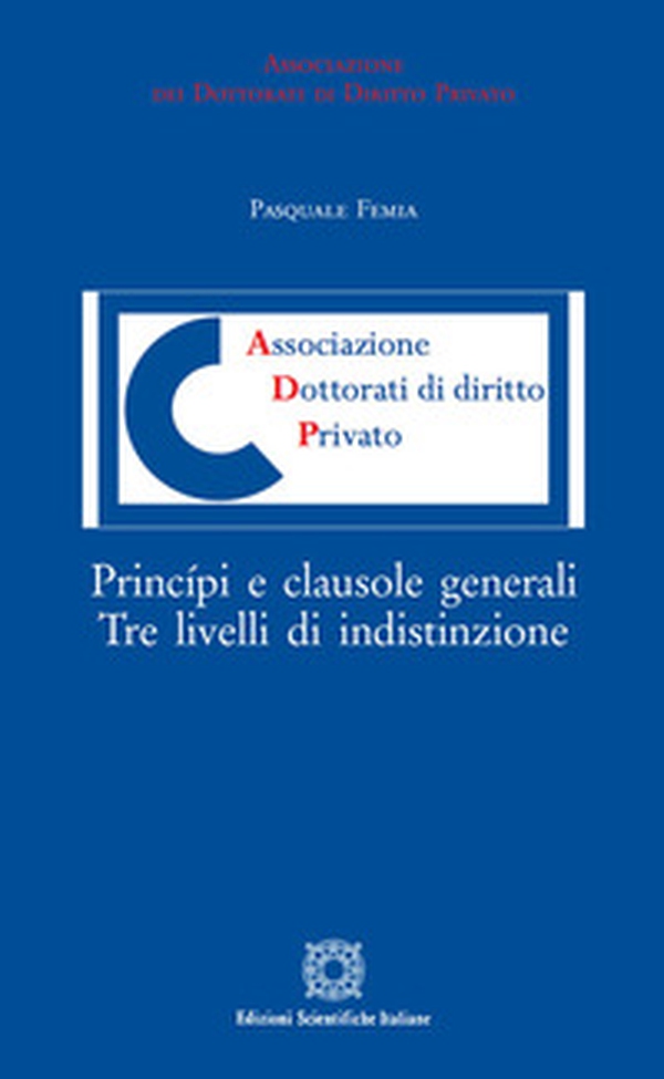 Princípi e clausole generali. Tre livelli di indistinzione - Librerie.coop Princípi e clausole generali. Tre livelli di indistinzione - Librerie.coop