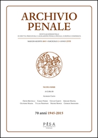 Archivio penale. Rivista quadrimestrale di diritto e legislazione penale speciale, europea e comparata - Vol. 2 - Librerie.coop Archivio penale. Rivista quadrimestrale di diritto e legislazione penale speciale, europea e comparata - Vol. 2 - Librerie.coop