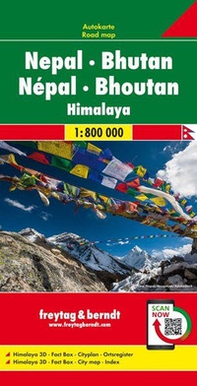 Nepal Bhutan 1:800.000 - Librerie.coop